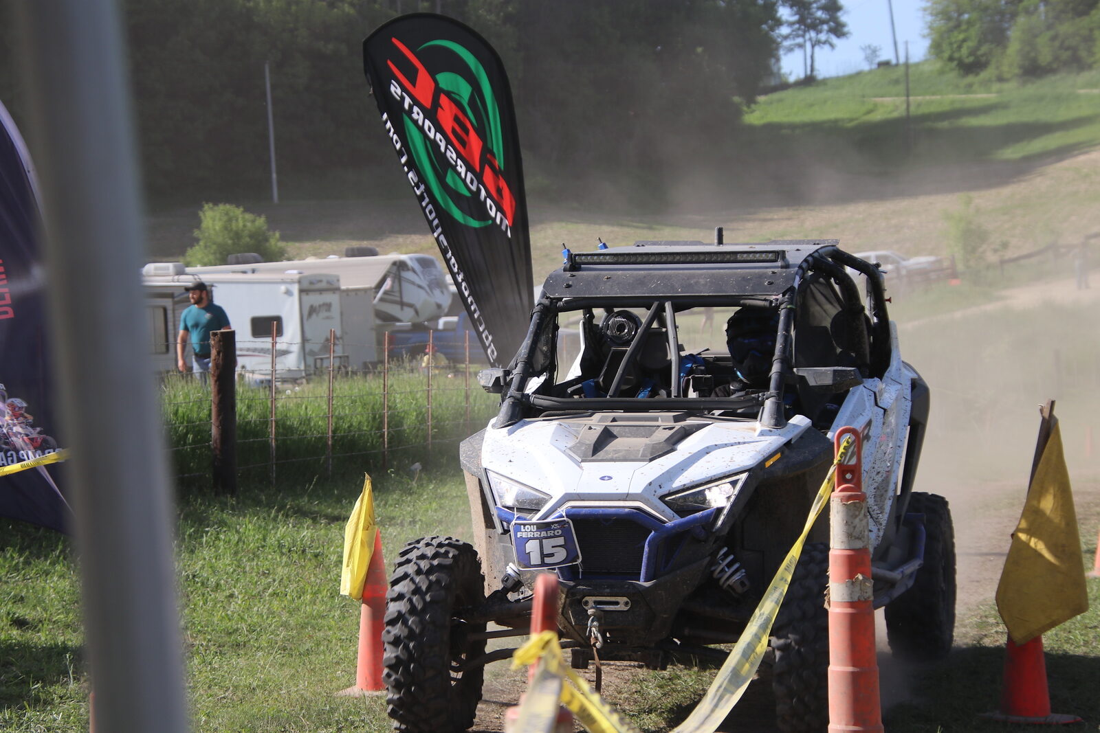 Lou's Pro XP #15 passing through a flagged checkpoint